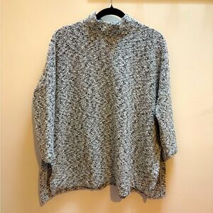 Lou & Grey for LOFT marled tunic mock neck sweater, size S